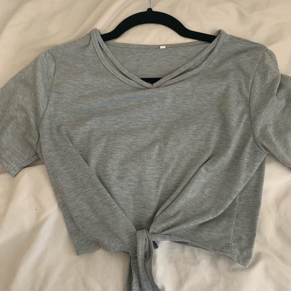 Grey crop top